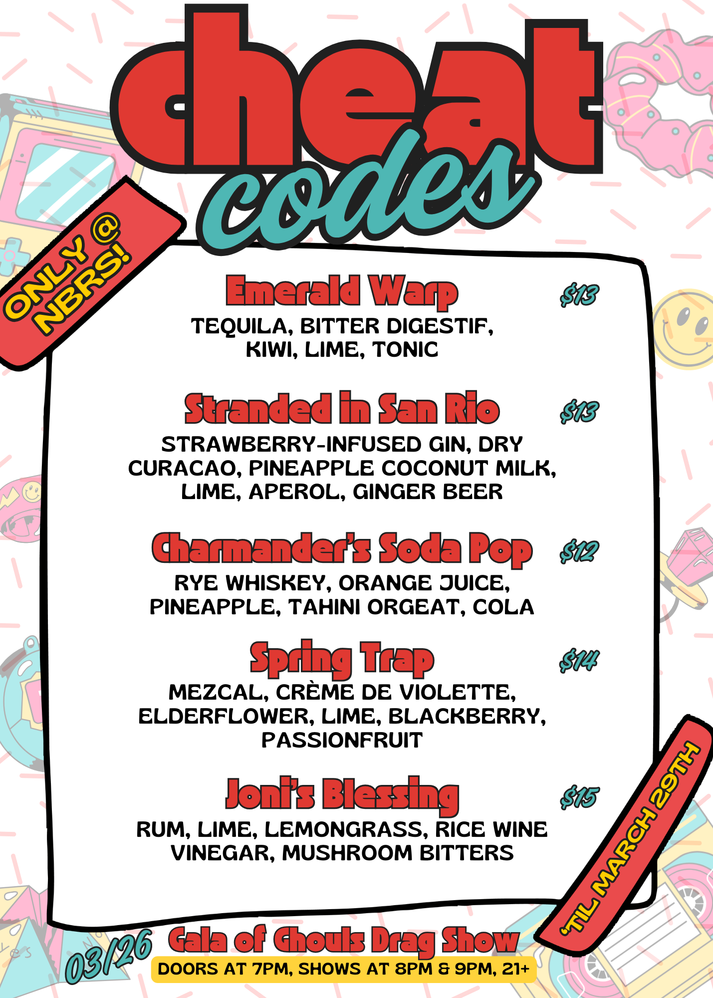 Bar Menu | The Neighbors Orlando